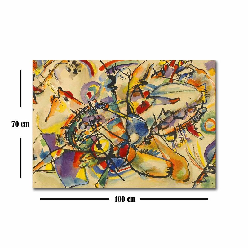Casa si Gradina - Decoratiuni - Tablouri - Tablou canvas decorativ, Wallxpert, piele de caprioara, multicolor, 70x100 cm, artist Kandinsky - Infinity.ro