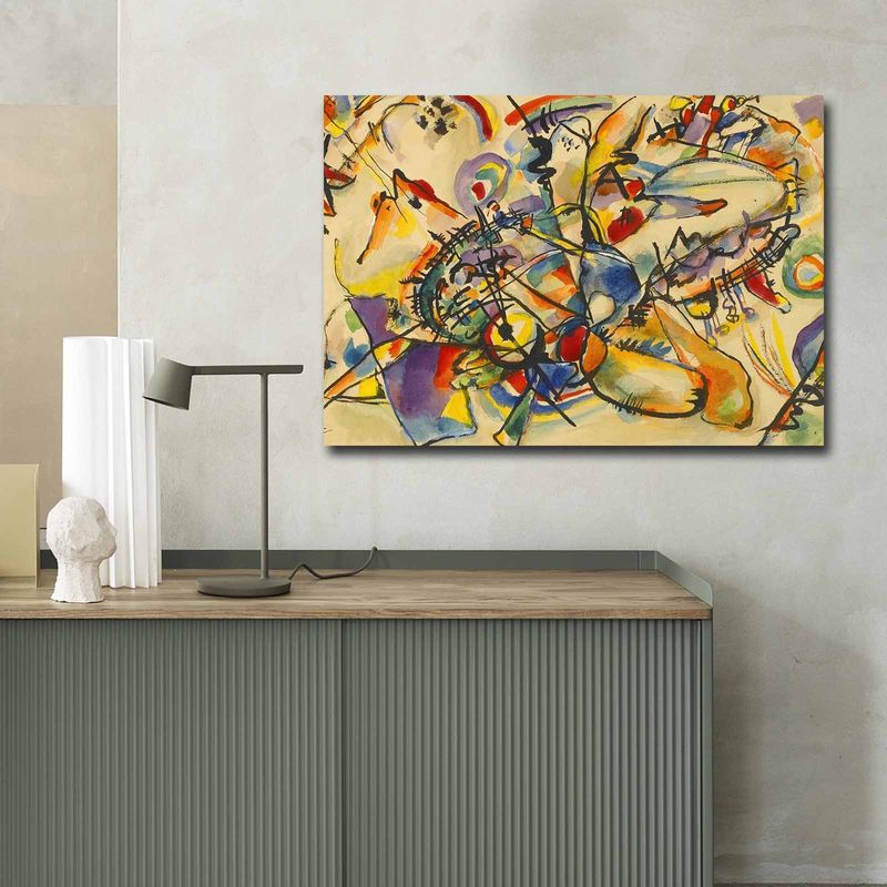 Casa si Gradina - Decoratiuni - Tablouri - Tablou canvas decorativ, Wallxpert, piele de caprioara, multicolor, 70x100 cm, artist Kandinsky - Infinity.ro