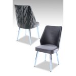 Casa si Gradina - Mobilier - Scaune si fotolii - Scaune - Set scaune, Hanah Home, melaminat, gri crom, 48x43x90 cm, 2 bucati - Infinity.ro