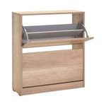 Casa si Gradina - Mobilier - Organizare si depozitare - Organizator incaltaminte - Dulap pentru pantofi, Hanah Home, pal melaminat, nuc deschis, 73x26x84 cm - Infinity.ro
