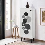 Casa si Gradina - Mobilier - Dulapuri si sifoniere - Dulapuri pantofi - Dulap pantofi, Hanah Home, pal melaminat, alb negru, 50x38x135 cm, 869VEL8627 - Infinity.ro