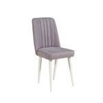 Casa si Gradina - Mobilier - Scaune si fotolii - Scaune - Scaun, Hanah Home, catifea, alb soho, 47x46x89 cm - Infinity.ro