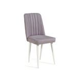 Casa si Gradina - Mobilier - Scaune si fotolii - Scaune - Scaun, Hanah Home, catifea, alb soho, 47x46x89 cm - Infinity.ro