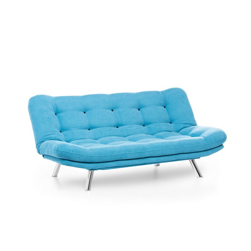 Casa si Gradina - Mobilier - Canapele si coltare - Canapele - Canapea extensibila, Hanah Home, metal, turcoaz, 200x105x95 cm - Infinity.ro