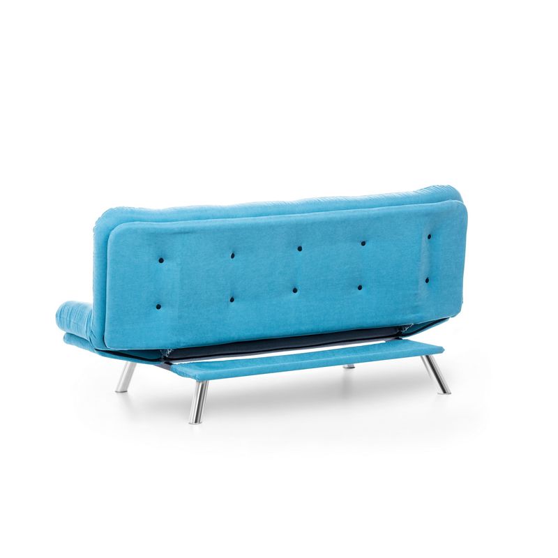 Casa si Gradina - Mobilier - Canapele si coltare - Canapele - Canapea extensibila, Hanah Home, metal, turcoaz, 200x105x95 cm - Infinity.ro