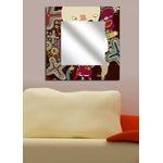 Casa si Gradina - Decoratiuni - Oglinzi - Oglinda decorativa, Wallxpert, plexiglas, multicolor, rama mdf, 50x50 cm, 235MRA1103 - Infinity.ro