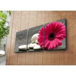 Casa si Gradina - Decoratiuni - Ceasuri - Ceas decorativ de perete, Wallxpert, panza velurata, multicolor, 96x40 cm, set 3 piese - Infinity.ro