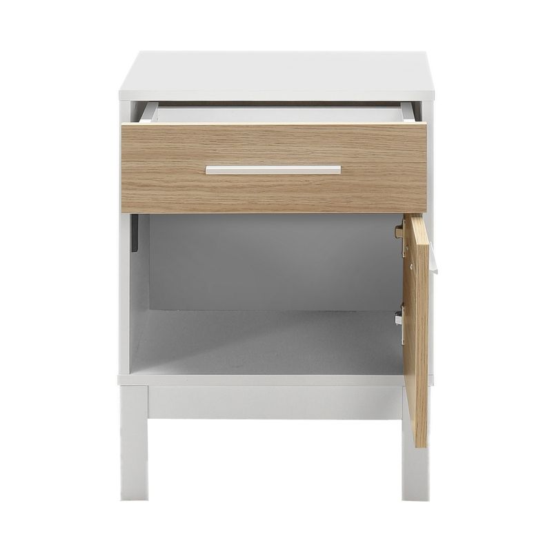 Casa si Gradina - Mobilier - Comode si corpuri - Noptiere - Noptiera, Hanah Home, pal melaminat, stejar si alb, 45x45x60 cm - Infinity.ro