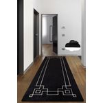 Casa si Gradina - Textile si covoare - Covoare - Covorase intrare - Covoras de intrare, Conceptum Hypnose, alb-negru, 80x100 cm, 100% poliester, antiderapant, 286CHL6681 - Infinity.ro