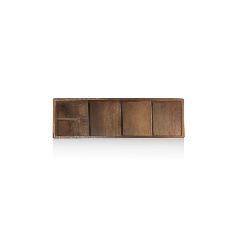 Casa si Gradina - Mobilier - Organizare si depozitare - Organizatoare pentru sertare si dulapuri - Organizator sertare, Hermia, lemn, bej, 40x12x6 cm - Infinity.ro