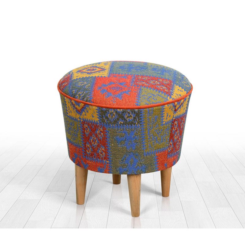 Casa si Gradina - Mobilier - Scaune si fotolii - Tabureti - Taburet, Hanah Home, 100% poliester, multicolor, 42x42x42 cm - Infinity.ro