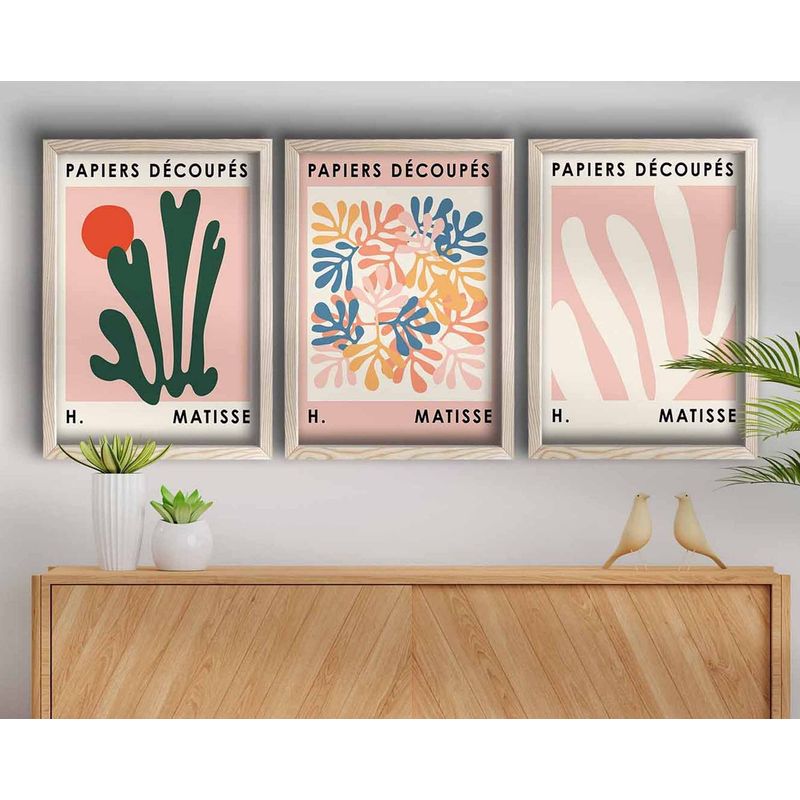 Casa si Gradina - Decoratiuni - Tablouri - Tablou decorativ cu rama, Wallxpert, mdf, multicolor, 38x53 cm, set 3 piese, 122RMF1136 - Infinity.ro