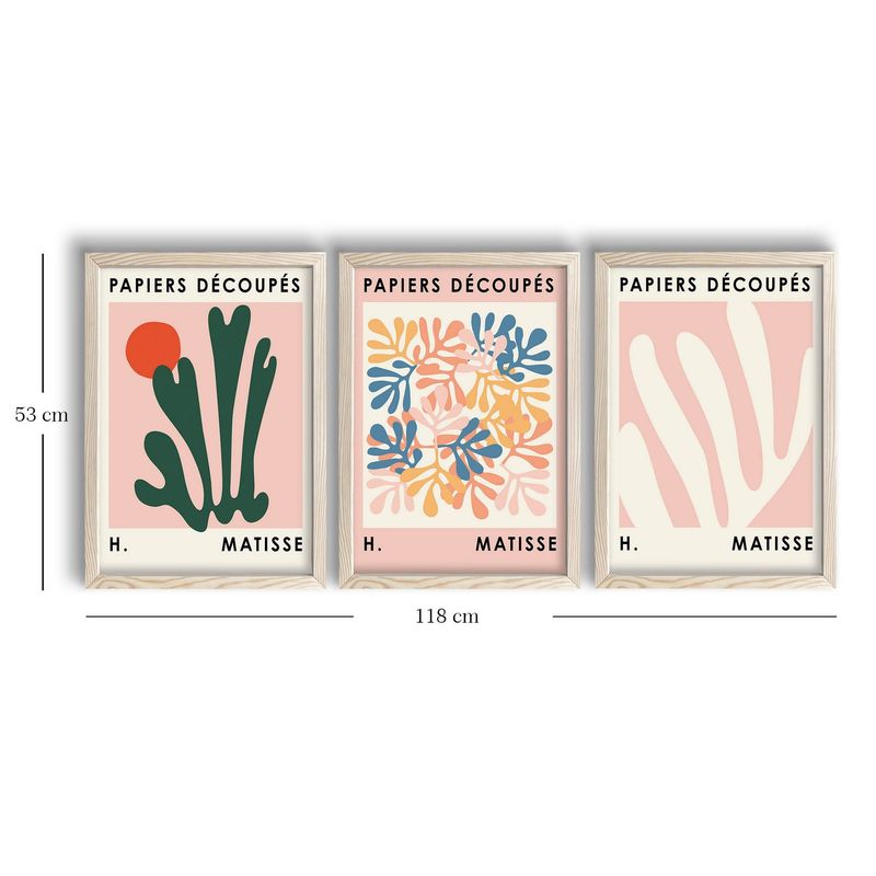 Casa si Gradina - Decoratiuni - Tablouri - Tablou decorativ cu rama, Wallxpert, mdf, multicolor, 38x53 cm, set 3 piese, 122RMF1136 - Infinity.ro