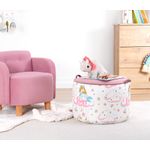 Casa si Gradina - Mobilier - Scaune si fotolii - Tabureti - Taburet pentru copii, Atelier Del Sofa, microfibra, multicolor, 44x44x32 cm - Infinity.ro