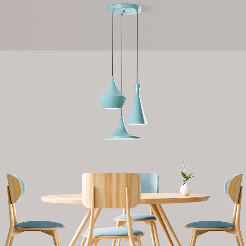 Casa si Gradina - Corpuri si surse de iluminat - Lustre si pendule - Candelabru, Opviq, metal, turcoaz, diametru 45 cm, inaltime reglabila, 892OPV2095 - Infinity.ro