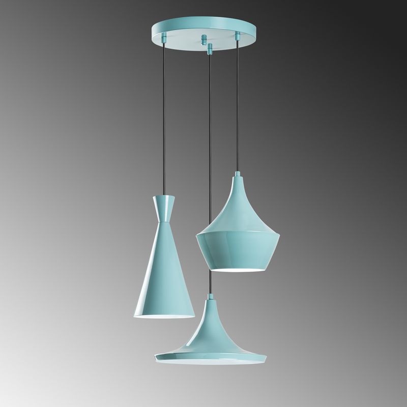 Casa si Gradina - Corpuri si surse de iluminat - Lustre si pendule - Candelabru, Opviq, metal, turcoaz, diametru 45 cm, inaltime reglabila, 892OPV2095 - Infinity.ro