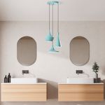 Casa si Gradina - Corpuri si surse de iluminat - Lustre si pendule - Candelabru, Opviq, metal, turcoaz, diametru 45 cm, inaltime reglabila, 892OPV2095 - Infinity.ro
