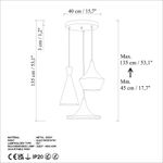 Casa si Gradina - Corpuri si surse de iluminat - Lustre si pendule - Candelabru, Opviq, metal, turcoaz, diametru 45 cm, inaltime reglabila, 892OPV2095 - Infinity.ro