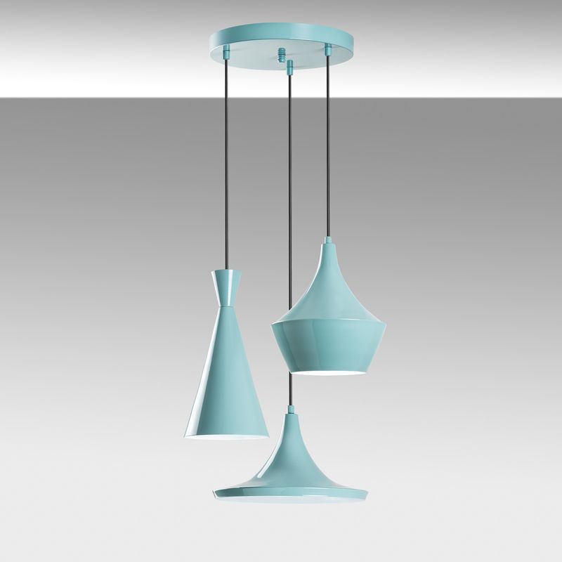 Casa si Gradina - Corpuri si surse de iluminat - Lustre si pendule - Candelabru, Opviq, metal, turcoaz, diametru 45 cm, inaltime reglabila, 892OPV2095 - Infinity.ro
