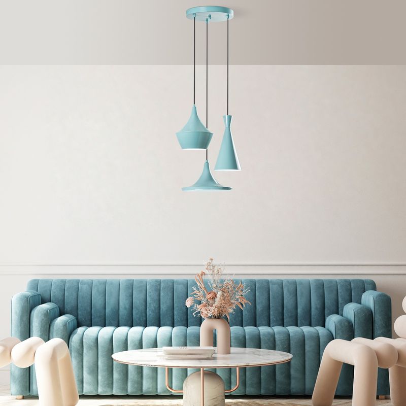Casa si Gradina - Corpuri si surse de iluminat - Lustre si pendule - Candelabru, Opviq, metal, turcoaz, diametru 45 cm, inaltime reglabila, 892OPV2095 - Infinity.ro