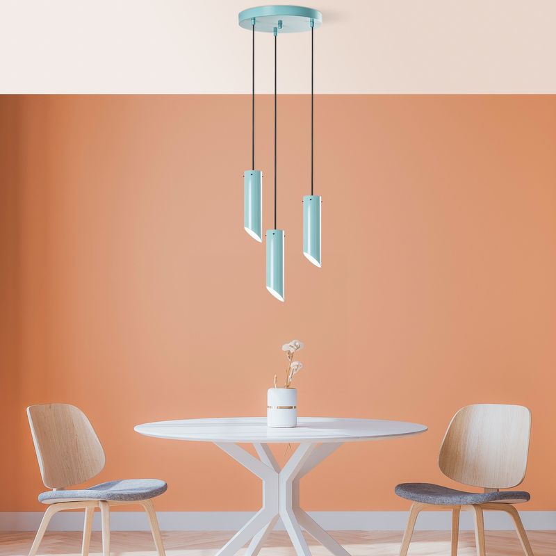 Casa si Gradina - Corpuri si surse de iluminat - Lustre si pendule - Candelabru, Opviq, metal, turcoaz, diametru 40 cm, inaltime reglabila, 892OPV2111 - Infinity.ro