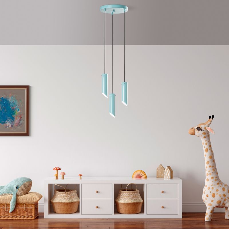 Casa si Gradina - Corpuri si surse de iluminat - Lustre si pendule - Candelabru, Opviq, metal, turcoaz, diametru 40 cm, inaltime reglabila, 892OPV2111 - Infinity.ro