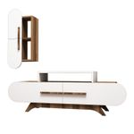 Casa si Gradina - Mobilier - Comode si corpuri - Comode - Comoda tv, Hanah Home, pal melaminat, nuc si alb, 145x49.8x36.8 cm, 845HCT3053 - Infinity.ro
