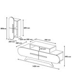 Casa si Gradina - Mobilier - Comode si corpuri - Comode - Comoda tv, Hanah Home, pal melaminat, nuc si alb, 145x49.8x36.8 cm, 845HCT3053 - Infinity.ro