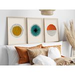 Casa si Gradina - Decoratiuni - Tablouri - Tablou decorativ cu rama, Wallxpert, mdf si lemn masiv, multicolor, 70x50 cm, set 3 piese, 693BSE1189 - Infinity.ro