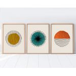 Casa si Gradina - Decoratiuni - Tablouri - Tablou decorativ cu rama, Wallxpert, mdf si lemn masiv, multicolor, 70x50 cm, set 3 piese, 693BSE1189 - Infinity.ro