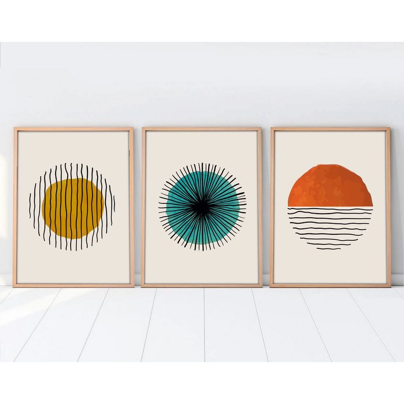 Casa si Gradina - Decoratiuni - Tablouri - Tablou decorativ cu rama, Wallxpert, mdf si lemn masiv, multicolor, 70x50 cm, set 3 piese, 693BSE1189 - Infinity.ro