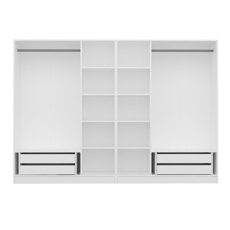 Casa si Gradina - Mobilier - Dulapuri si sifoniere - Sifoniere - Sifonier, Hanah Home, panou din particule cu melamina, alb, 270x210x52 cm - Infinity.ro