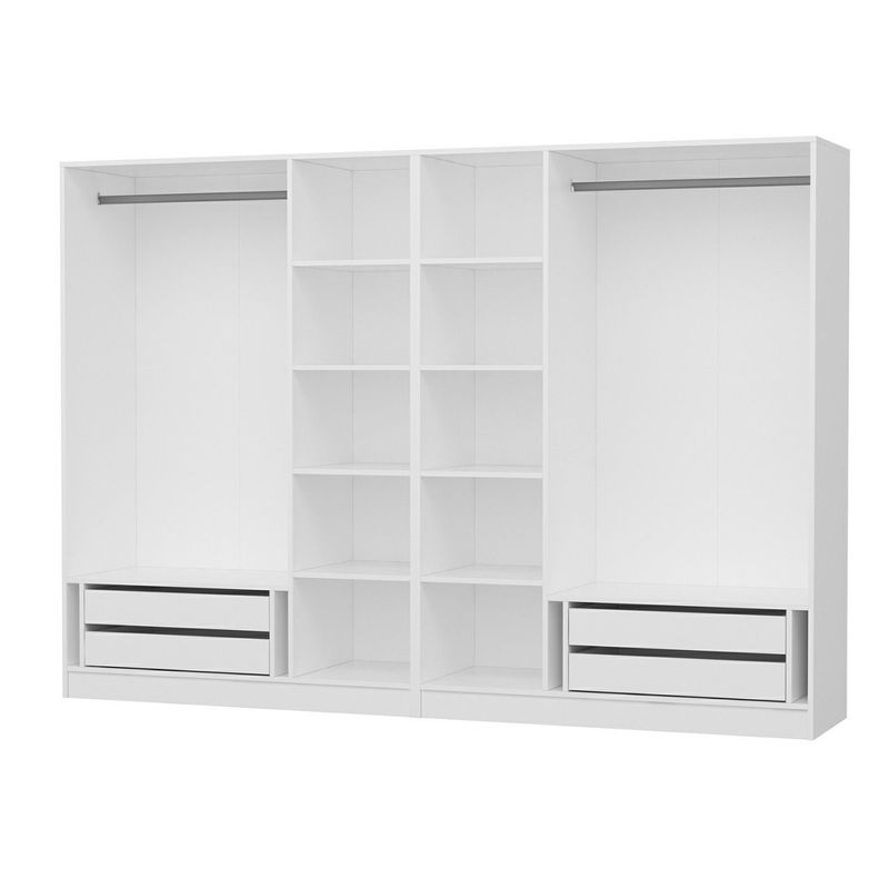 Casa si Gradina - Mobilier - Dulapuri si sifoniere - Sifoniere - Sifonier, Hanah Home, panou din particule cu melamina, alb, 270x210x52 cm - Infinity.ro