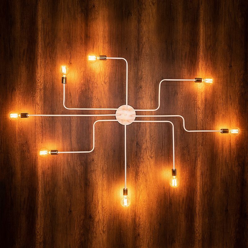 Casa si Gradina - Corpuri si surse de iluminat - Lustre si pendule - Candelabru, Opviq, fier, alb, 190x15 cm - Infinity.ro
