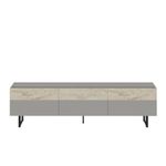 Casa si Gradina - Mobilier - Comode si corpuri - Comode - Comoda tv, Hanah Home, pal melaminat, gri si travertin, 180x37x49 cm - Infinity.ro