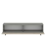Casa si Gradina - Mobilier - Comode si corpuri - Comode - Comoda tv, Hanah Home, pal melaminat, gri si travertin, 180x37x49 cm - Infinity.ro