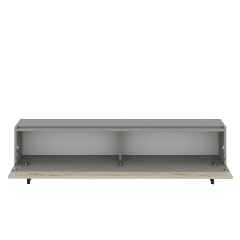 Casa si Gradina - Mobilier - Comode si corpuri - Comode - Comoda tv, Hanah Home, pal melaminat, gri si travertin, 180x37x49 cm - Infinity.ro