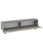 Casa si Gradina - Mobilier - Comode si corpuri - Comode - Comoda tv, Hanah Home, pal melaminat, gri si travertin, 180x37x49 cm - Infinity.ro