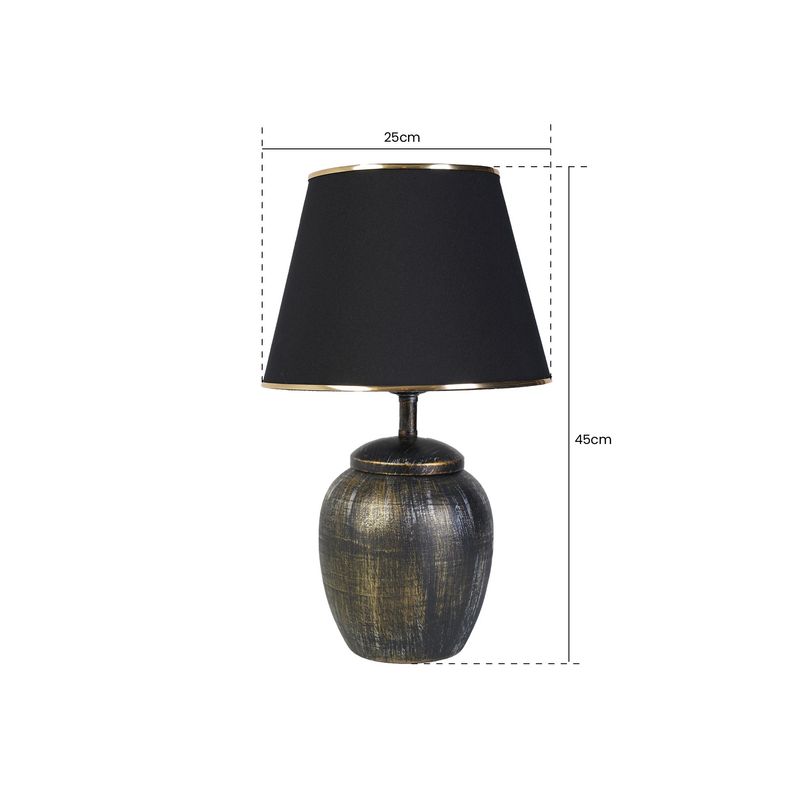 Casa si Gradina - Corpuri si surse de iluminat - Veioze si lampi - Veioze - Veioza, Opviq, metal, negru auriu, 45x25 cm - Infinity.ro