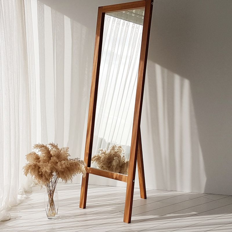 Casa si Gradina - Decoratiuni - Oglinzi - Oglinda de podea, Hanah Home, lemn masiv de pin, stejar, 55x170 cm - Infinity.ro