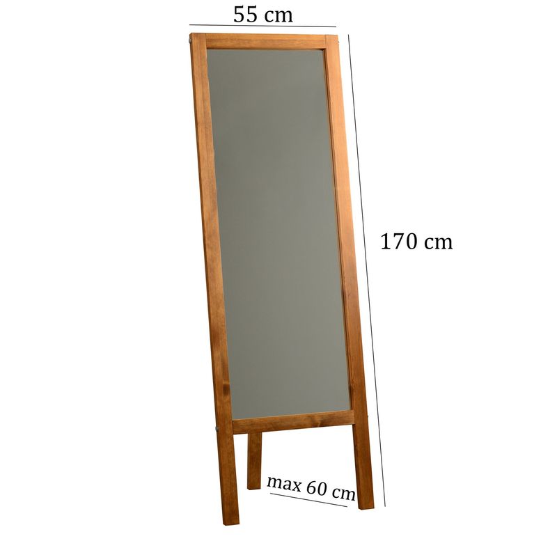 Casa si Gradina - Decoratiuni - Oglinzi - Oglinda de podea, Hanah Home, lemn masiv de pin, stejar, 55x170 cm - Infinity.ro