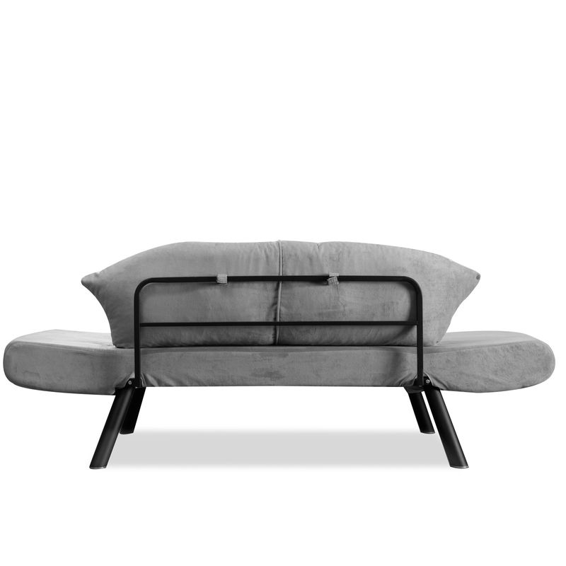 Casa si Gradina - Mobilier - Canapele si coltare - Canapele - Canapea extensibila, Hanah Home, metal, gri, 177x87x75 cm - Infinity.ro