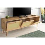Casa si Gradina - Mobilier - Comode si corpuri - Comode - Comoda tv, Hanah Home, pal melaminat, stejar, 180x40x60 cm - Infinity.ro