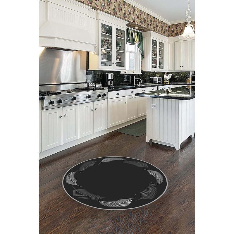 Casa si Gradina - Textile si covoare - Covoare - Covoare casa - Covor rotund, Conceptum Hypnose, multicolor, 60 cm, 100% poliester, antiderapant, antibacterian - Infinity.ro