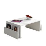 Casa si Gradina - Mobilier - Mese si birouri - Masute de cafea - Masuta de cafea, Hanah Home, pal melaminat, alb, 95x60x36.8 cm - Infinity.ro