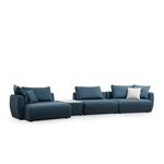 Casa si Gradina - Mobilier - Canapele si coltare - Coltare - Coltar, Hanah Home, lemn fag si pal, albastru, 425x127x65 cm - Infinity.ro