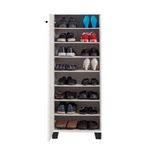 Casa si Gradina - Mobilier - Dulapuri si sifoniere - Dulapuri pantofi - Dulap pantofi, Hanah Home, pal melaminat, alb negru, 50x38x127 cm, 869VEL6506 - Infinity.ro