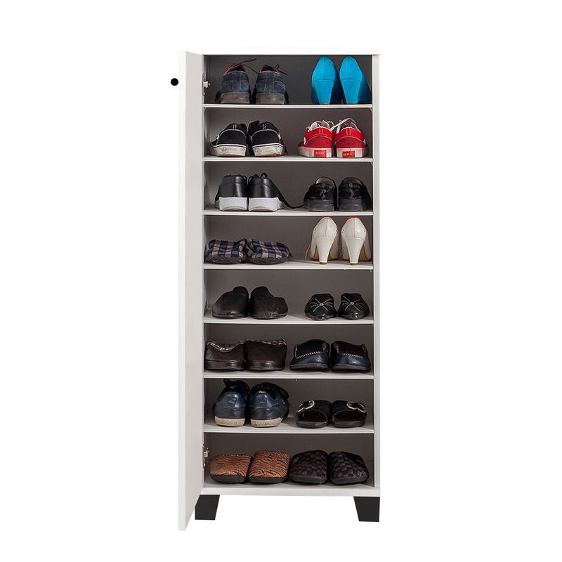 Casa si Gradina - Mobilier - Dulapuri si sifoniere - Dulapuri pantofi - Dulap pantofi, Hanah Home, pal melaminat, alb negru, 50x38x127 cm, 869VEL6506 - Infinity.ro