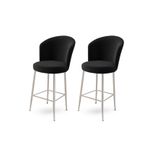 Casa si Gradina - Mobilier - Scaune si fotolii - Scaune - Set scaune de bar, Hanah Home, metal, negru crom, 46x40x107 cm - Infinity.ro