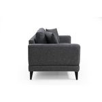 Casa si Gradina - Mobilier - Canapele si coltare - Canapele - Canapea 2 locuri, Hanah Home, lemn fag si pal, gri inchis, 180x90x85 cm - Infinity.ro